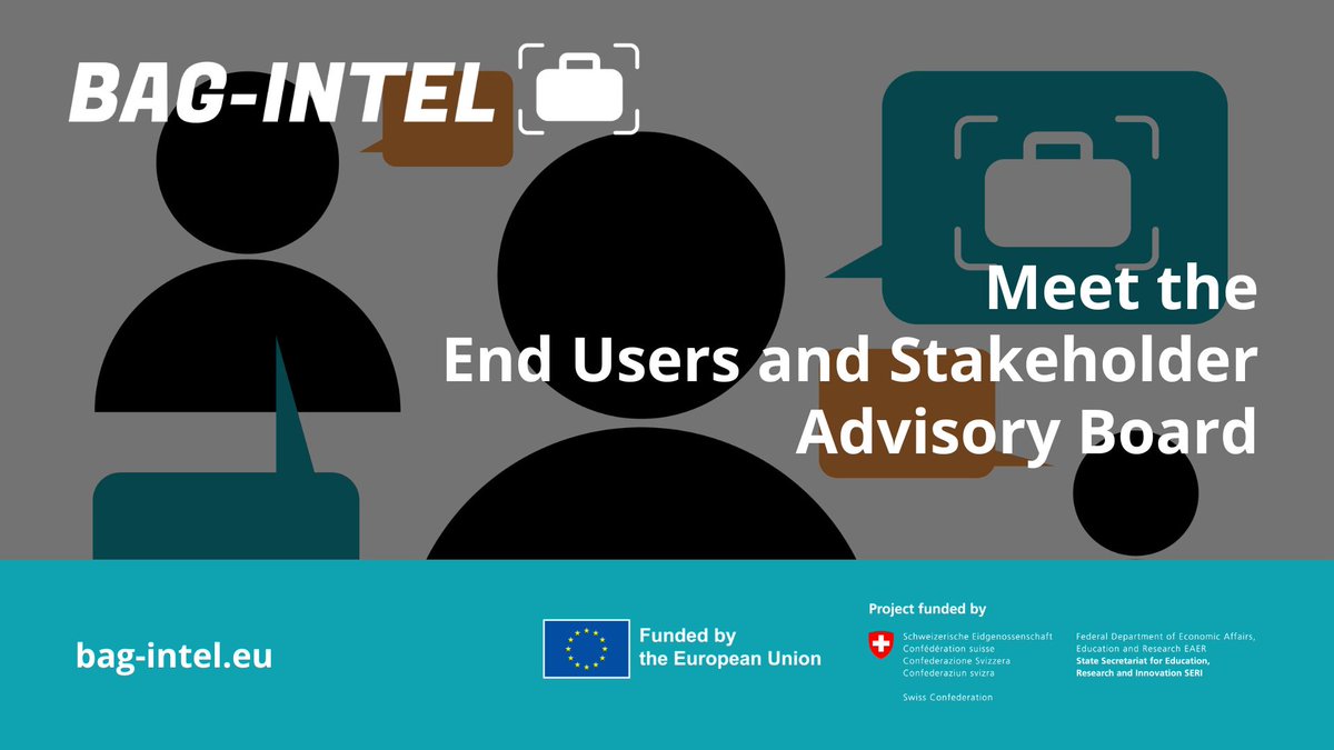 🔎 Meet the BAG-INTEL End-User and Stakeholder Advisory Board (EUSAB)!

BAG-INTEL benefits from the strategic guidance of three esteemed experts who bring invaluable insights to our work.

Learn more about their expertise: bag-intel.eu/end-users-and-…