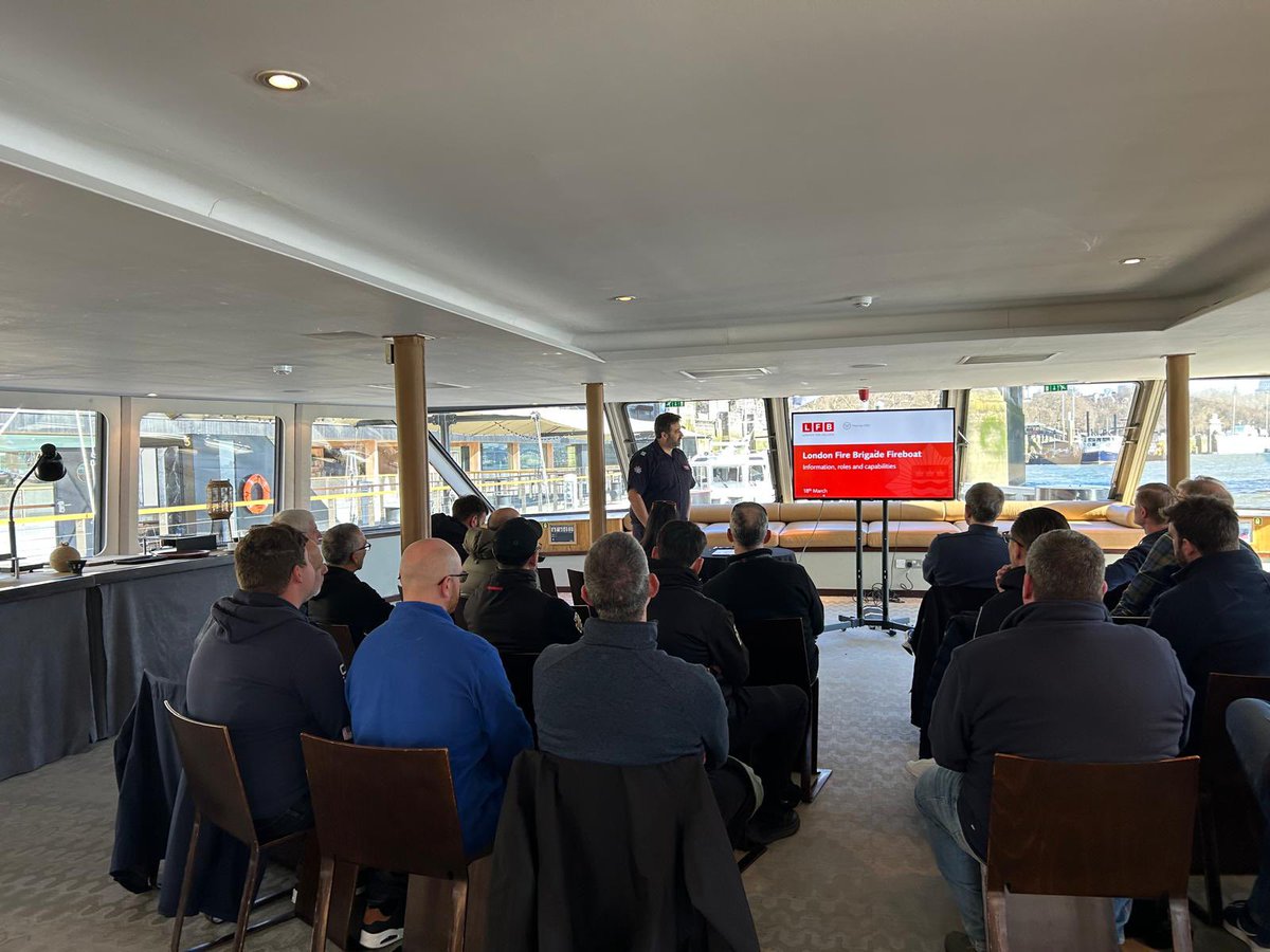 Thames_Academy's tweet photo. Great to see so many Masters this morning at #ThamesCPD training with the emergency services. #SaferThames #networking
More info https://t.co/sQBbnbKFV5
@ LondonFire
@ RNLI
@ MPSonthewater
@ LondonPortAuth
@ WatermensCompan
#SilverSturgeon https://t.co/AX4s8F3B6q