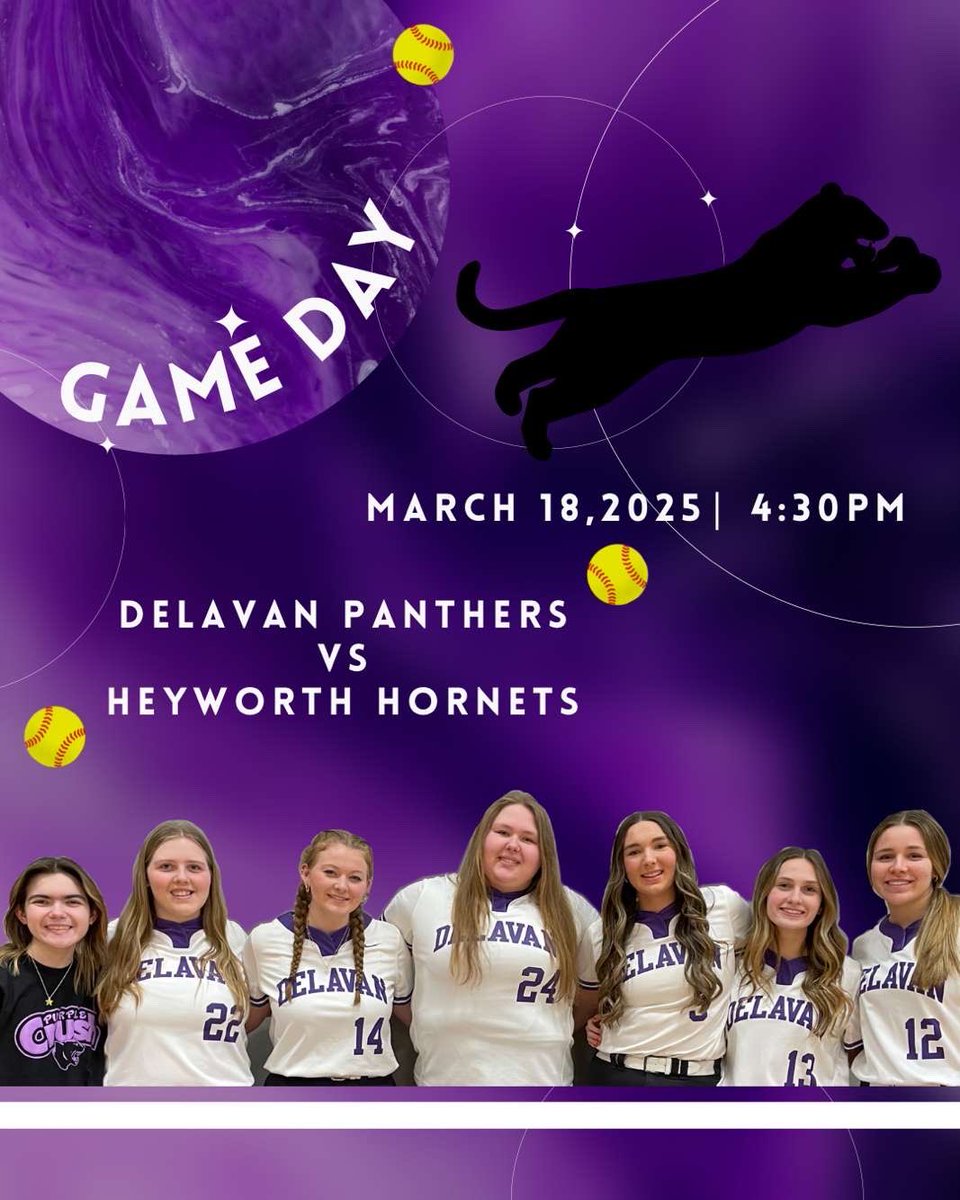 Opening day for the Lady Panthers! We would love to see you at 4:30!