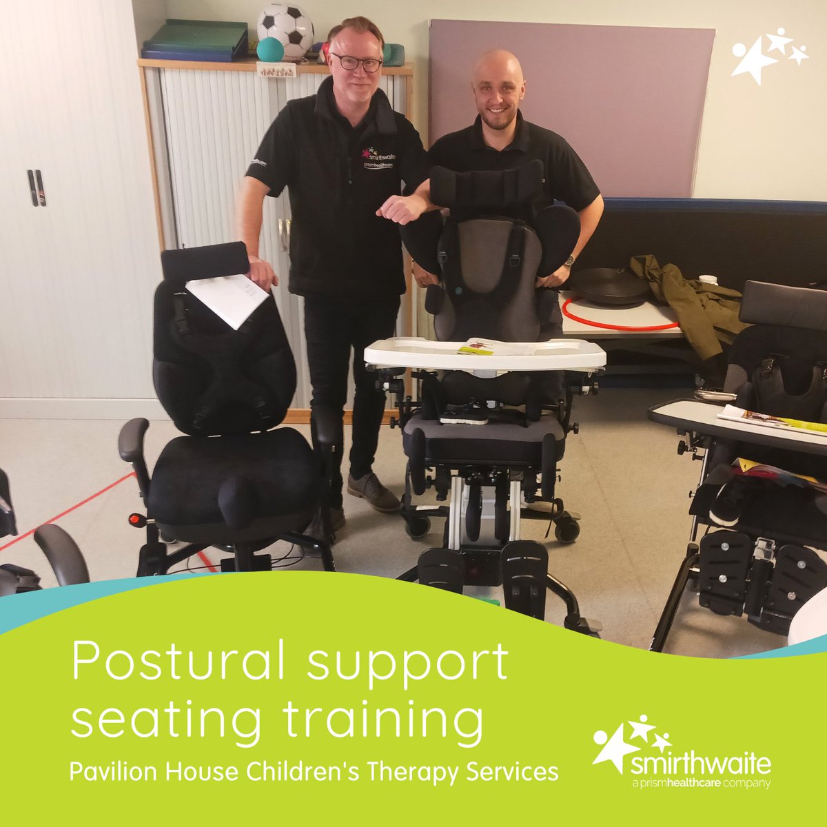SmirthwaiteLtd's tweet image. Our TPA’s Ewan Mcphee &amp;amp; Darren McDonald had the pleasure of conducting a comprehensive #CPD training session on #posturalsupport seating with the Occupational Therapists from Pavilion House Children&apos;s Therapy Services at @EastCheshireNHS.
#Paediatrics #OccupationalTherapy
