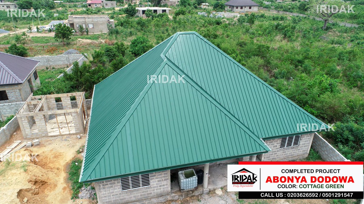 IridakLimited's tweet photo. #NewProjectUpdate
From design to installation and maintenance, we've got you covered! This completed project in Abonya Dodowa highlights our dedication to quality and longevity. Trust IRIDAK to be your reliable roofing partner every step of the way! 💚 https://t.co/RE4lQYKmPG