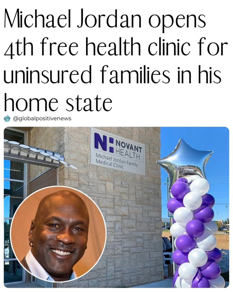 “Michael Jordan opened his fourth health clinic in North Carolina on February 19 in Wilmington. This new clinic, established in collaboration with Novant Health, focuses on providing care to uninsured and underinsured patients.”
fadeawayworld.net/nba-media/mich…