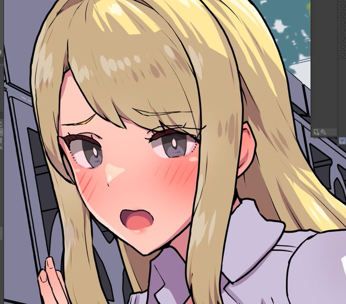 本日更新予定のFANBOX・Fantia限定イラスト、基本部分まで。仕上げ作業と差分をつくって、このあと公開予定です。 