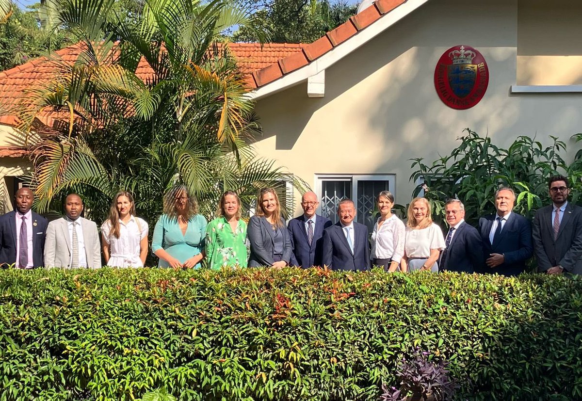 Signe Winding Albjerg (@dkambuganda) on Twitter photo Pleasure hosting the <a href="/un_greatlakes/">UN Great Lakes</a> for interesting discussion on peace and security in Great Lakes together with diplomatic representatives in 🇺🇬
@EUinUganda @USMissionInUganda <a href="/UKinUganda/">UK in Uganda 🇬🇧 🇺🇬</a> @FranceinUganda <a href="/SwedeninUG/">Embassy of Sweden in Kampala</a> <a href="/NLinUganda/">Embassy of the Netherlands in Uganda</a> <a href="/ItalyinUganda/">Italy in Uganda</a> @IRLEmbUganda @BelgiuminUganda Pleasure hosting the <a href="/un_greatlakes/">UN Great Lakes</a> for interesting discussion on peace and security in Great Lakes together with diplomatic representatives in 🇺🇬
@EUinUganda @USMissionInUganda <a href="/UKinUganda/">UK in Uganda 🇬🇧 🇺🇬</a> @FranceinUganda <a href="/SwedeninUG/">Embassy of Sweden in Kampala</a> <a href="/NLinUganda/">Embassy of the Netherlands in Uganda</a> <a href="/ItalyinUganda/">Italy in Uganda</a> @IRLEmbUganda @BelgiuminUganda