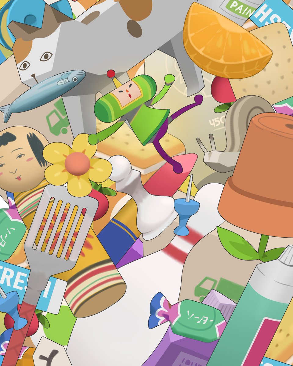 lostincult's tweet photo. "Ah, hello, Prince. This is the King. Long time no see. We thought today would be a good day for rolling. The katamari. The prince." — King of All Cosmos

Katamari Damacy rolled its way onto the PlayStation 2 21 years ago today 👑

🎨 @KinkySketch for [lock-on] Vol. 002 https://t.co/DnvquraHS8