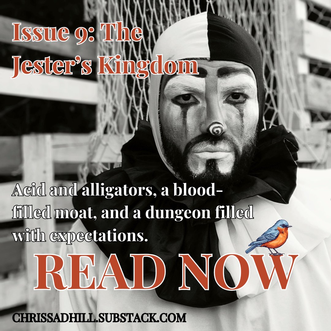 ChrisSadhill's tweet photo. Last chance to read Issue #9: The Jester's Kingdom.
Featuring #indiemusic by @clairewyndhammusic.
Sign Up Now for my #MicroZine @: https://t.co/xWdIw77gPY
#Substack #poetry #authorcommunity #writingcommunity #newsletter #expectations #societycommentary #dissapointments https://t.co/yCh1ax05QU