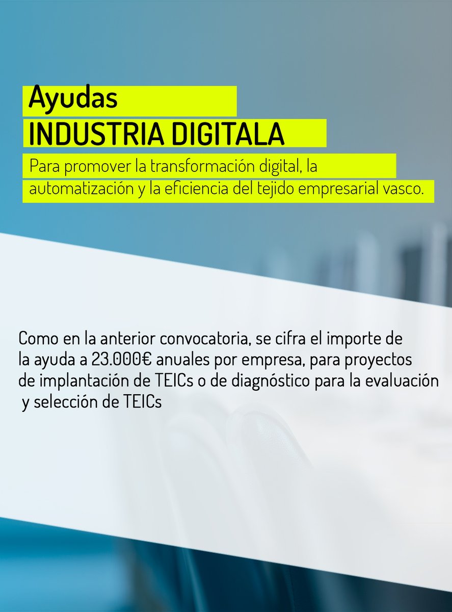 𝐀𝐲𝐮𝐝𝐚𝐬 𝐈𝐍𝐃𝐔𝐒𝐓𝐑𝐈𝐀 𝐃𝐈𝐆𝐈𝐓𝐀𝐋𝐀 𝟐𝟎𝟐𝟓

Se han aprobado las ayudas de <a href="/grupospri/">Grupo SPRI</a>  𝗜𝗡𝗗𝗨𝗦𝗧𝗥𝗜𝗔 𝗗𝗜𝗚𝗜𝗧𝗔𝗟𝗔 𝟮𝟱, para promover la #transformación #digital, la automatización y la eficiencia del tejido empresarial vasco.

bit.ly/3DPx6Qg