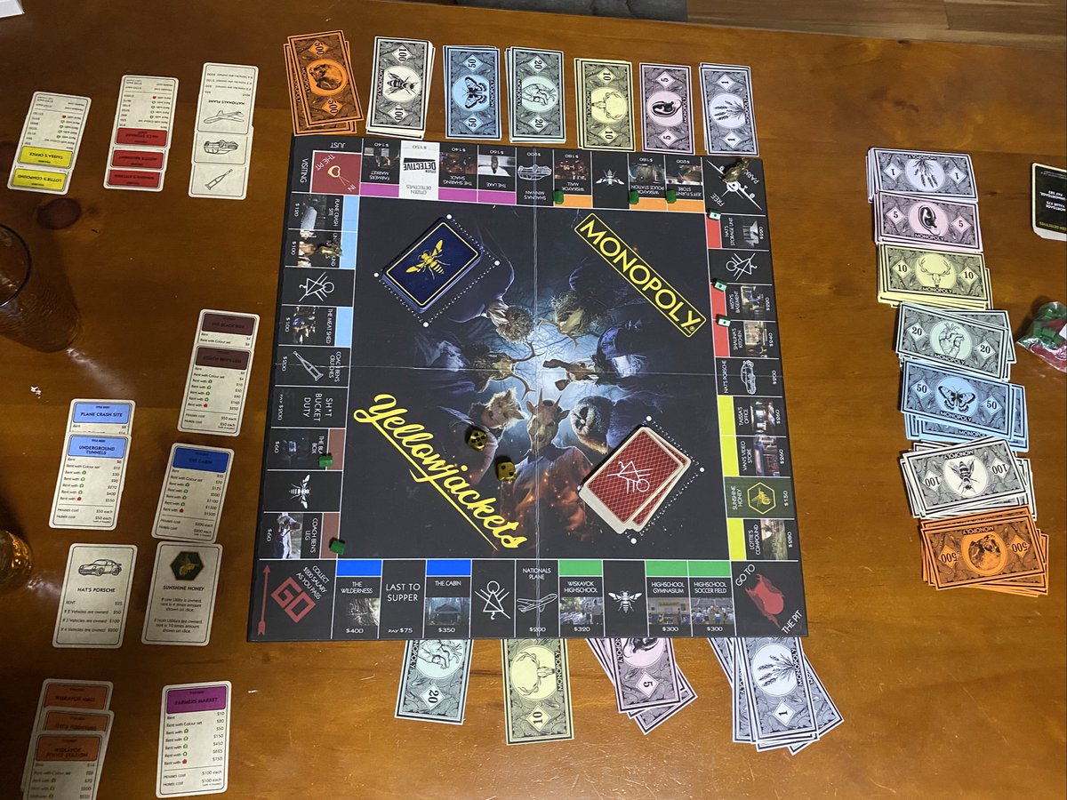 GUYYYSSSS I MADE A YELLOWJACKETS MONOPOLY