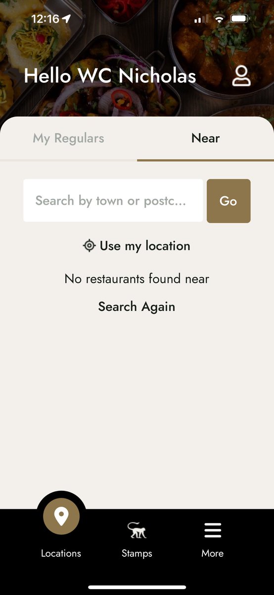 NicholasCornwe7's tweet photo. @Mowglistfood Hello. Just to let you know I think the Mowgli app may be glitching, I can’t access anything on the locations tab - here is what is happening for me. https://t.co/BKq6soJzMS