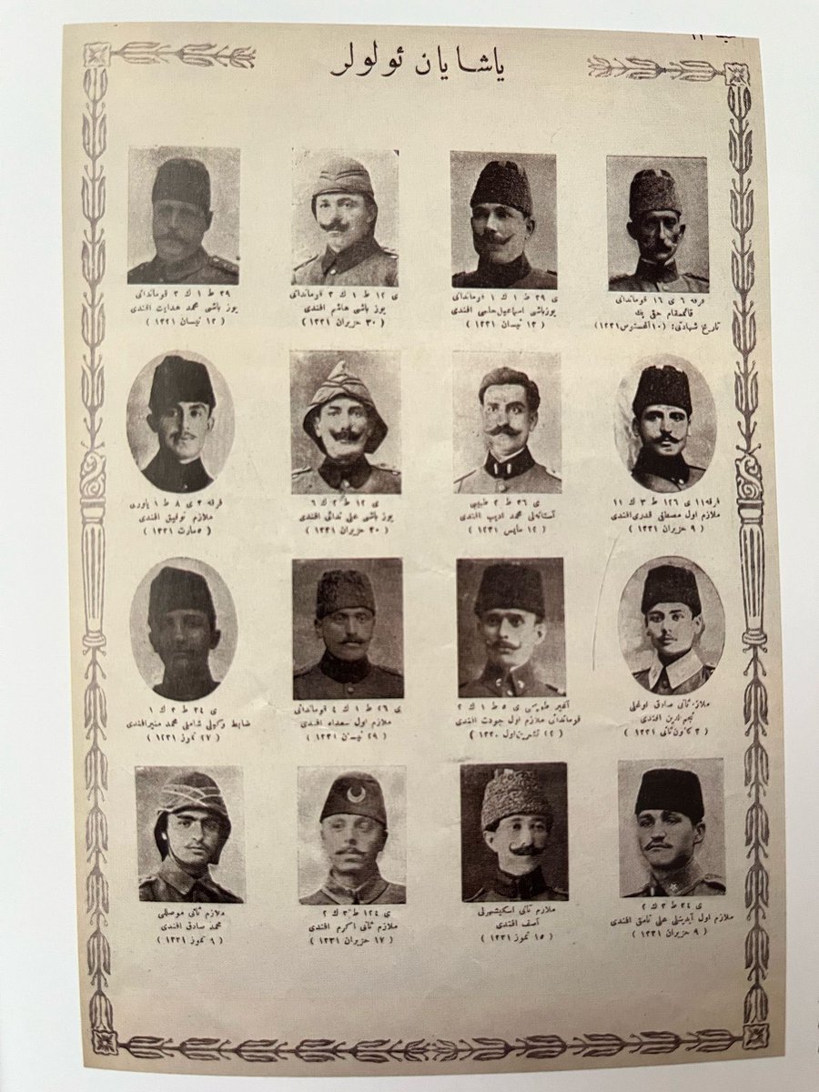 “melekler selamlar melekler selamlar melekler selamlar
Arıburnu, Conkbayırı, Kanlısırt, Anafarta
rakamla 450.000
yazıyla dört yüz elli bin
kanla dörtyüzellibin”

Harp Mecmuası’nda cennetmekân şehitlerin isimleri “yaşayan ölüler” başlığıyla veriliyordu.
aya.org.tr/dort-yuz-elli-…