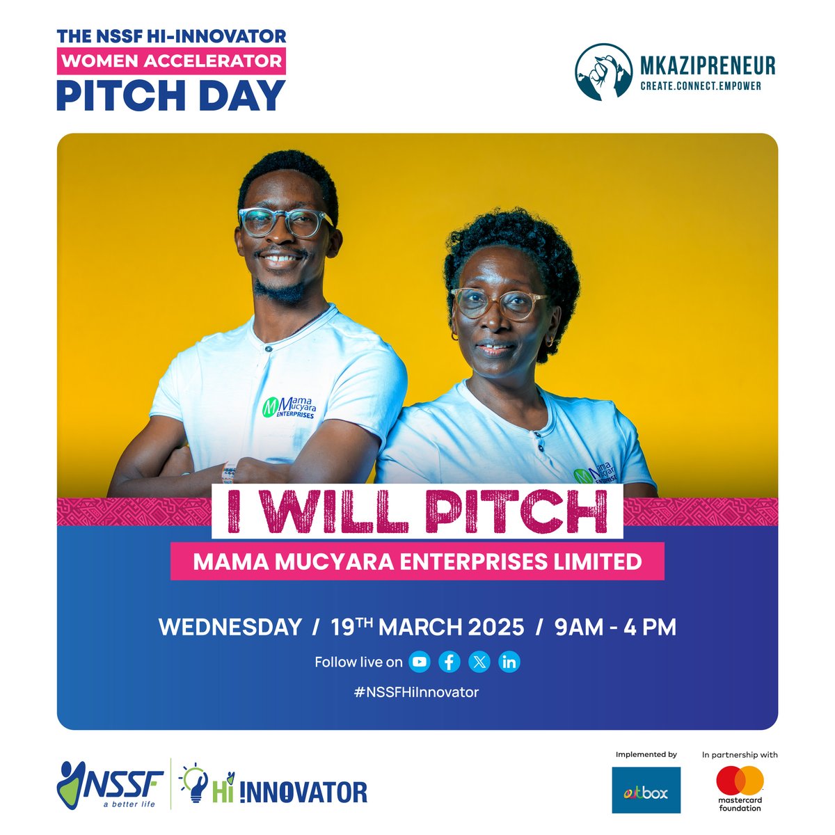 mkazipreneur's tweet photo. We’ve thoroughly prepared &amp; coached our 6 incredible women-led businesses under #NSSFHiInnovator #WomenAcceleratorWindowIV 

After successful due diligence visits, they’re ready to pitch tomorrow to the investment committee for a chance at $20,000 in funding.

A THREAD🧵
@nssfug https://t.co/4IyryoH9q6