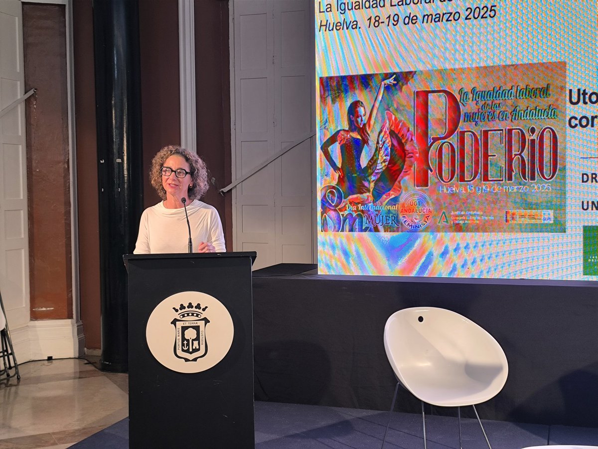 UGT_Andalucia's tweet photo. 🎤🔛 ¡Damos comienzo a una nueva ponencia en las Jornadas #Poderío!
👩🏫 Inés Martínez nos acerca a “Utopía corresponsabilidad”, una pieza clave en la lucha por la igualdad.
💜 ¡Escucha, aprende y comparte! #8M #IgualdadLaboral #UGTAndalucia https://t.co/BA7rCy0vMn