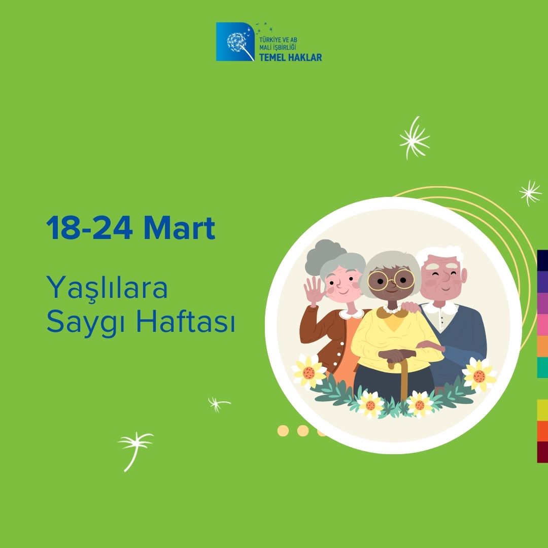 Dünya Sağlık Örgütü tarafından 1982 yılında ilan edilen 18-24 Mart Yaşlılara Saygı Haftası’nı kutluyoruz. #IPATemelHaklar olarak önümüzdeki dönemde uygulamaya geçecek “Engelli ve Yaşlı Bireylerin Haklarının Gerçekleştirilmesi için Toplum Temelli Sosyal Hizmetlere Erişimlerinin
