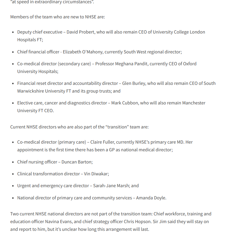 James Illman (@jamesillman) on Twitter photo Lots of discussion about the NHS England transition CEO Sir Jim Mackey has assembled, drafting in four more hospital trust CEOs. By <a href="/mimilaunder/">Mimi Launder</a> £ hsj.co.uk/integrated-car… Lots of discussion about the NHS England transition CEO Sir Jim Mackey has assembled, drafting in four more hospital trust CEOs. By <a href="/mimilaunder/">Mimi Launder</a> £ hsj.co.uk/integrated-car…