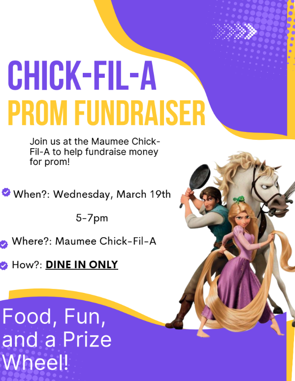 maumee_schools's tweet photo. Everyone is invited to support the Maumee High School Prom Fundraiser at Maumee Chick-fil-A on March 19!!
@MaumeePanthers 
@AthltcMaumee 
@MaumeeMS 
@mrs_cori_wagner 
#wearemaumee https://t.co/EGUUuZNNEi