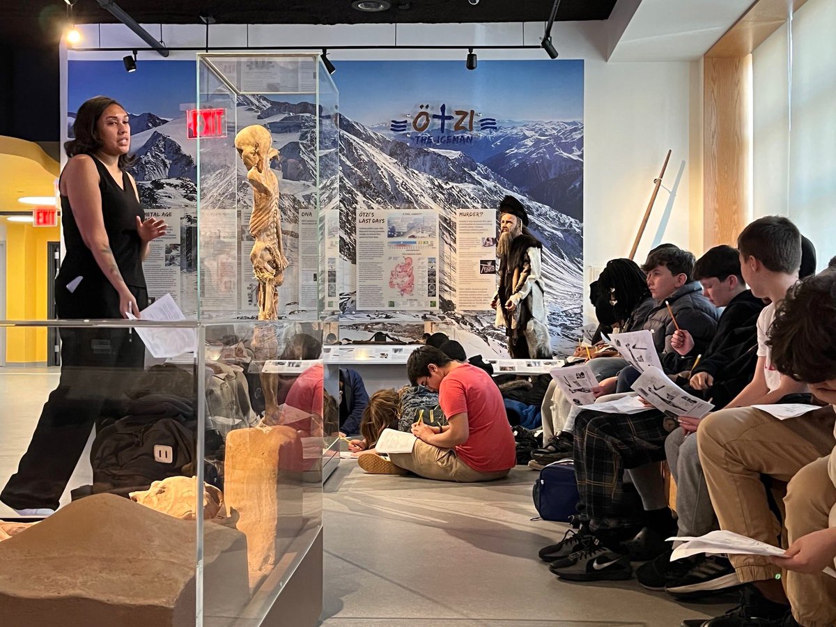 SuptCheng_CIOB's tweet image. Shoutout to Brooklyn Collab for an amazing day at the DNA Learning Center with Grade 7 students! From meeting Otzi the Iceman to studying bacteriophage viruses, science comes to life in the best way. 🌟🧬 #ExpeditionaryThursdays #DNAlearning #STEMeducation #BCS @NYCSchools