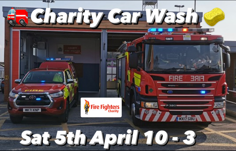 MiddlewichFS's tweet image. Join us at Middlewich Fire Station on Saturday 5th April for our annual Charity Car Wash! 

Doors open 10am - 3pm! 

All donations towards The Firefighters Charity :) 

🚒 🧼 🚙 🧽