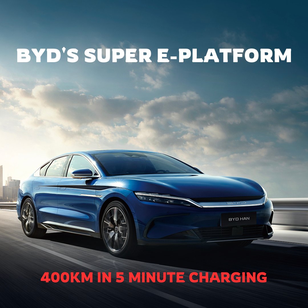 Autosaga_indiaa's tweet photo. BYD Super e-Platform
➡️ Insane 1,000 kW chargingn
➡️ Imagine this: 400 km of range topped up in just 5 minutes
➡️Built on a 1,000V high-voltage system
➡️BYD’s big move: 4,000+ megawatt charging stations coming soon across China
Who’s ready for the future?
#BYD #SuperEPlatform https://t.co/u1r42rpMTJ