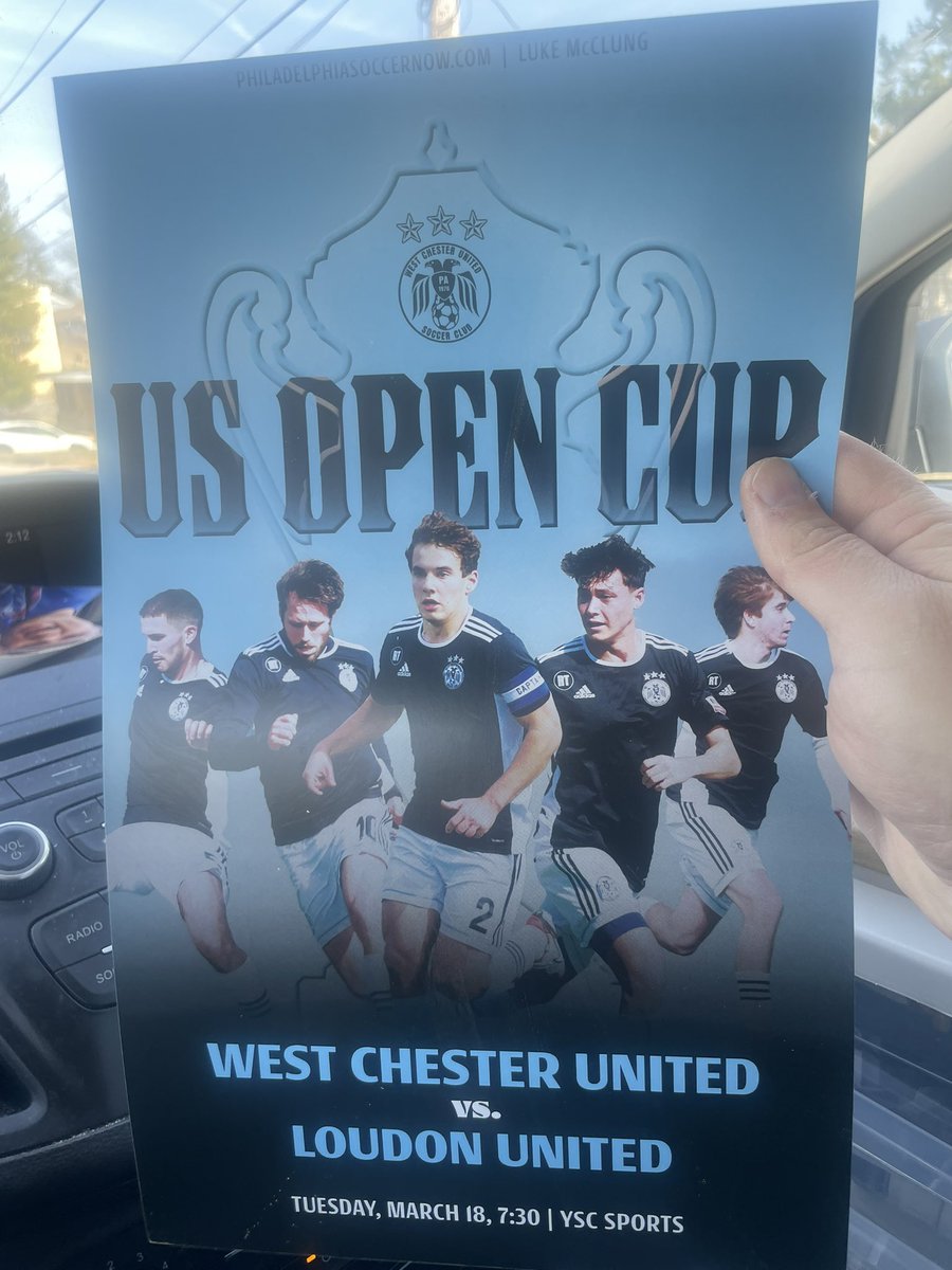 It’s US Open Cup match day!!!

West Chester United vs Loudoun United tonight at 7:30 at YSC Sports! #USOC2025