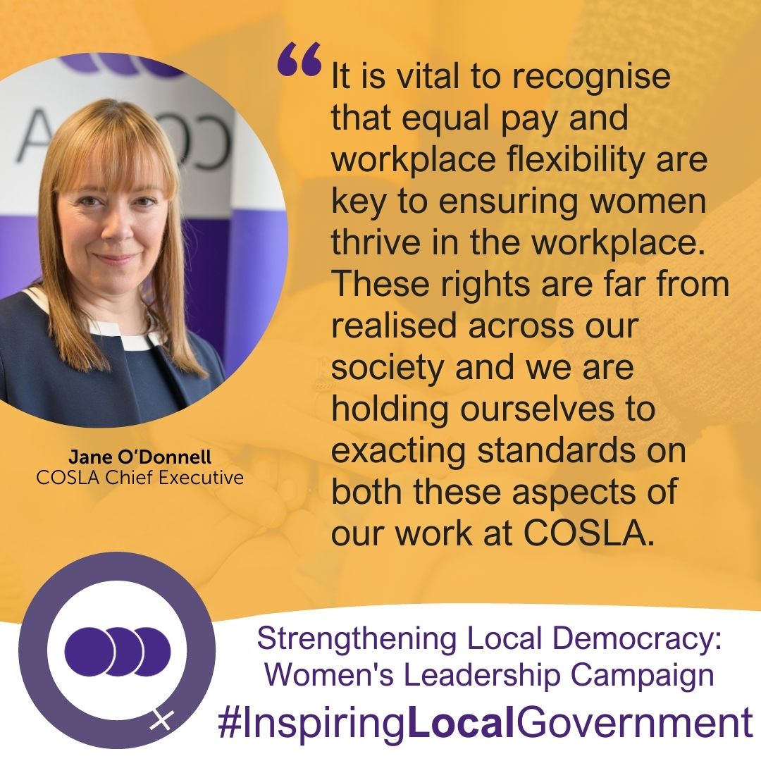 COSLA's tweet photo. How do you encourage other women to excel in leadership roles?
COSLA Chief Executive @MsJaneOD answered for our Strengthening Local Democracy: Women In Leadership campaign👇
Read more➡️https://t.co/but4wRhxLI #InspiringLocalGovernment https://t.co/d0T223pGKW