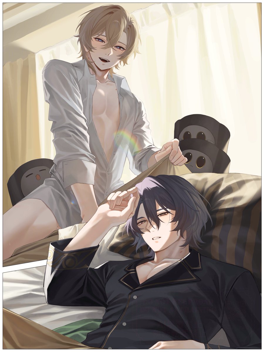 寝起きのレイチュリ