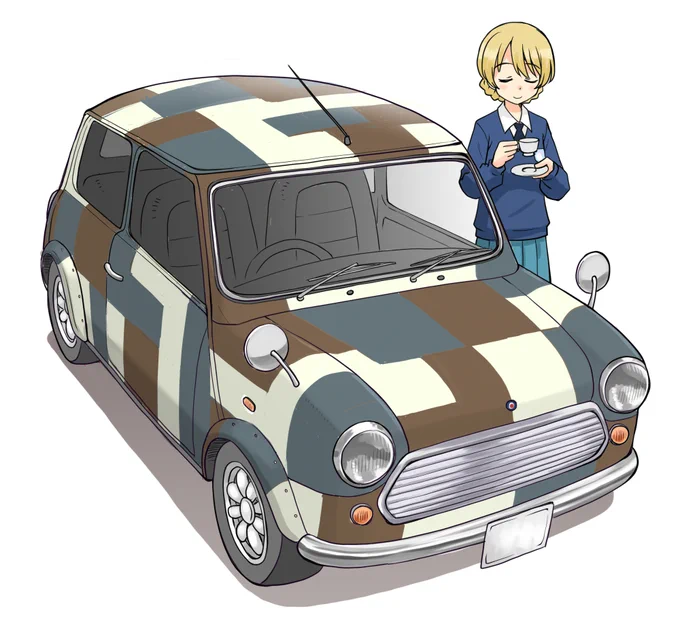 ベルリン迷彩風味に。 