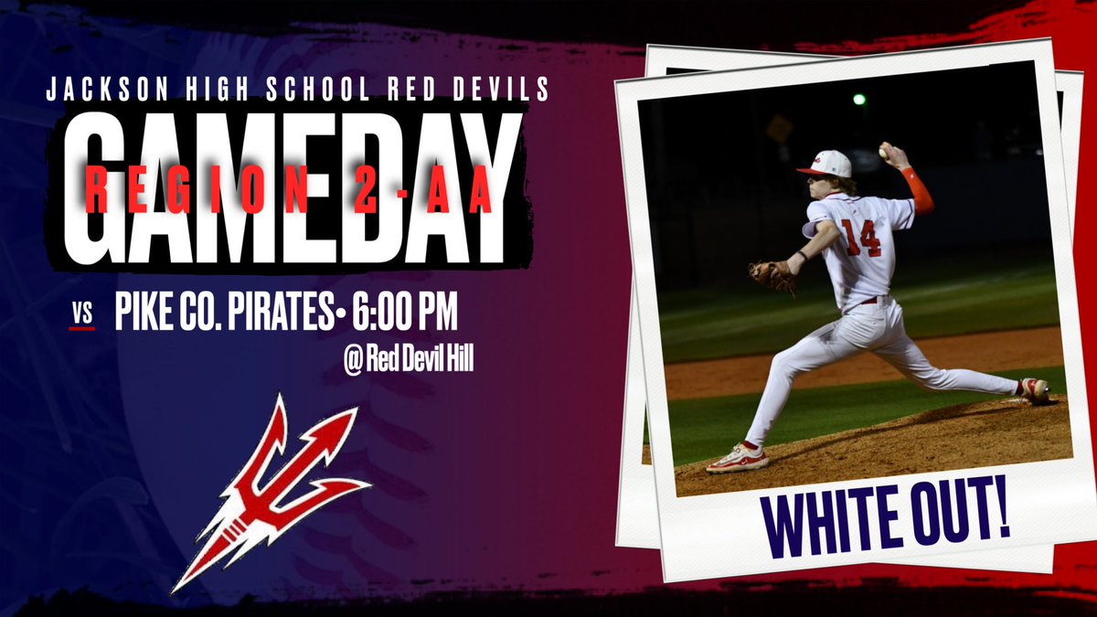 jhsreddevilbas1's tweet photo. Game Day! Your Red Devils host the Pike County Pirates in game 1 of a three game set at Wallace Field. Make plans to come out and support. Also, JHS Students will receive a free hotdog and drink at the game! https://t.co/v4oaWQE1o0