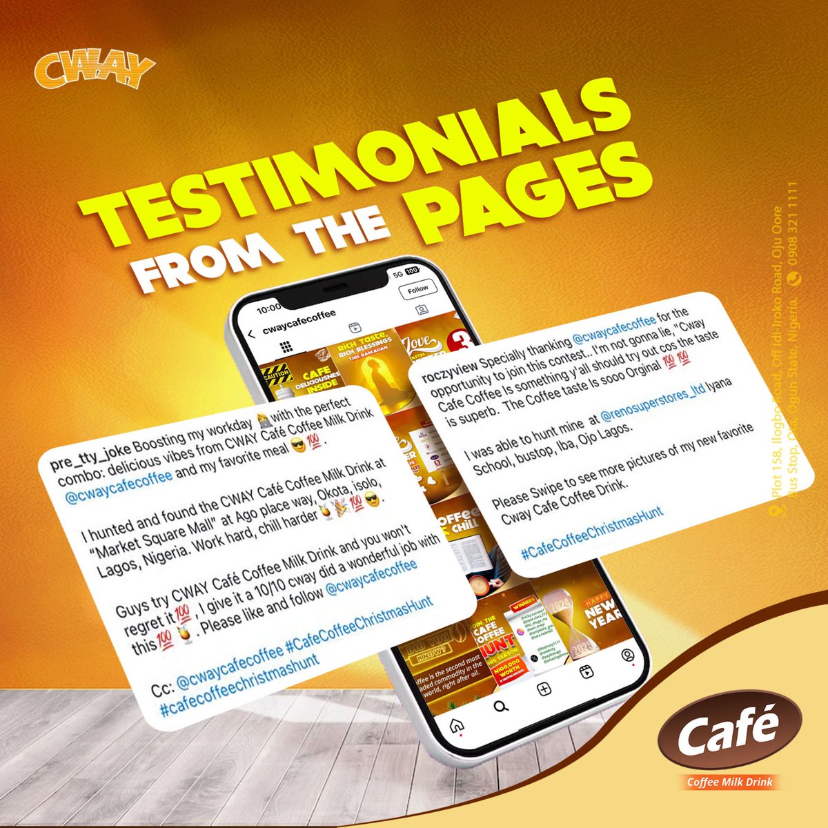 cwaycafecoffee's tweet photo. Nothing beats the rich, creamy taste of Café Coffee Milk—and our consumers loved it and can’t get enough! 😍

Have you tried it yet? What’s your Café Coffee experience? Tell us in the comment below!

#CafeCoffeeMilk #SipTheHappiness #CoffeeLovers https://t.co/84CFU1uZpQ