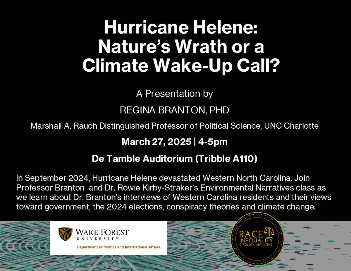 WFU Politics & International Affairs (@wfupol) on Twitter photo 