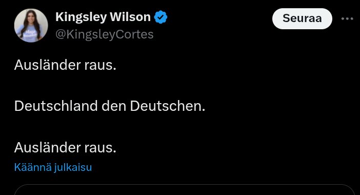 Standards indeed, Kingsley.

"Ausländer raus" is a known nazi slogan.
🤦‍♂️