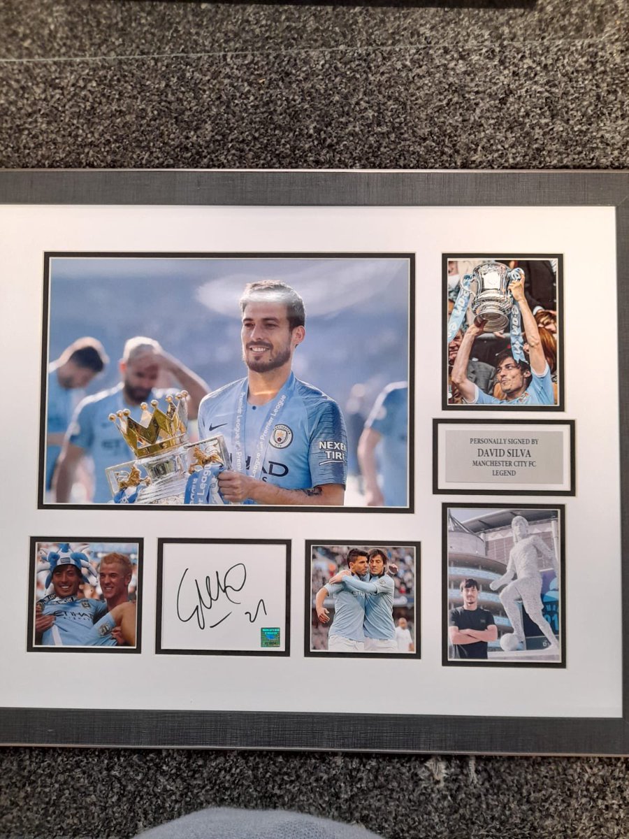 David silva signed with COA £125 💙