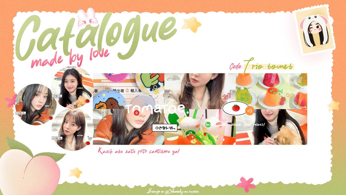 any interaction are appreciated!🕊️

heyooo! ayo kenalan sama katalog baru chira lagiii🥺🥣, namanya “tomet”🍅🤏🏻⭐️. Aku juga sekalian open req ((finally)) untuk semua katalog aku 10 slot ajaa biar ngga terlalu lamaa :>, bisa dm aku sekarang yaa >___< 

#zonauang #zonaba