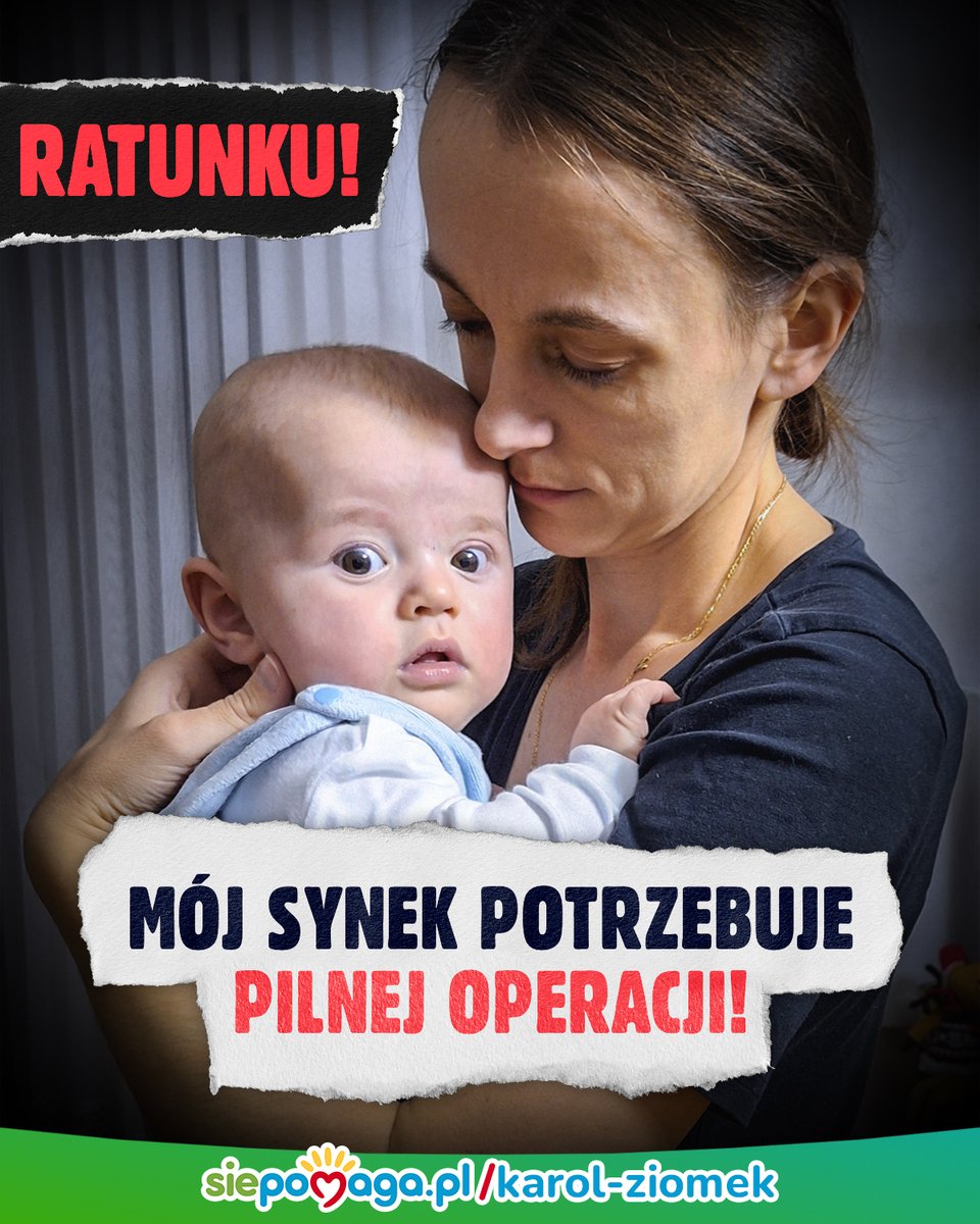 🚨🆘DRAMATYCZNA WALKA Z CZASEM❗️Chore serduszko Karolka słabnie – potrzebuje PILNEJ operacji🙏 siepomaga.pl/karol-ziomek 

#siepomaga #pomoc #zbiórka #wadaserca
