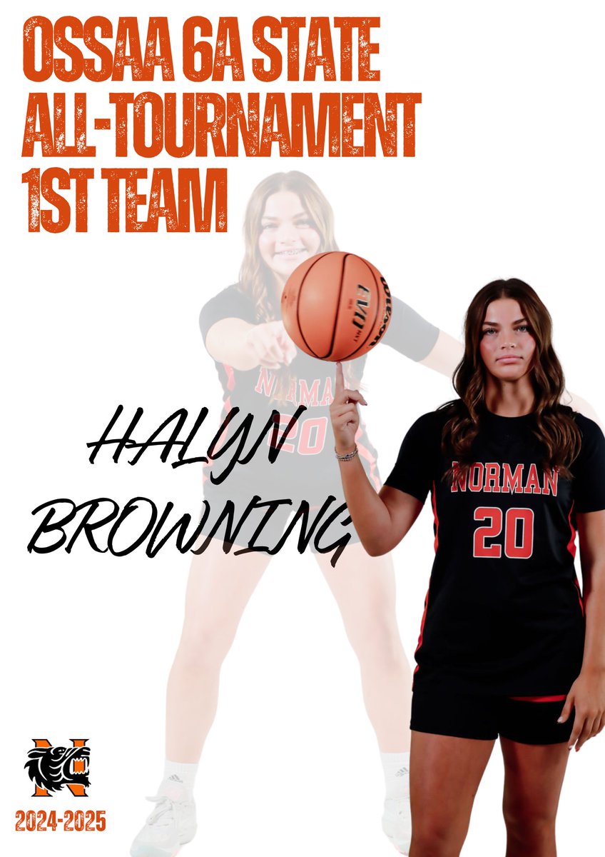Norman High Girls Basketball (@nhswbb) on Twitter photo π£ CONGRATULATIONS to <a href="/BrowningHalyn/">Halyn Browning</a> on being selected to the State All-Tournament 1st Team!! Way to go, Halyn!! π§‘π€π― π£ CONGRATULATIONS to <a href="/BrowningHalyn/">Halyn Browning</a> on being selected to the State All-Tournament 1st Team!! Way to go, Halyn!! π§‘π€π―