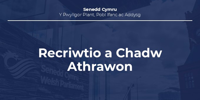 YMCHWILIAD NEWYDD:
📢Heddiw, rydym wedi lansio ymchwiliad newydd i Recriwtio a Chadw Athrawon.
🔎Darllenwch y cylch gorchwyl yma👇
busnes.senedd.cymru/mgIssueHistory…