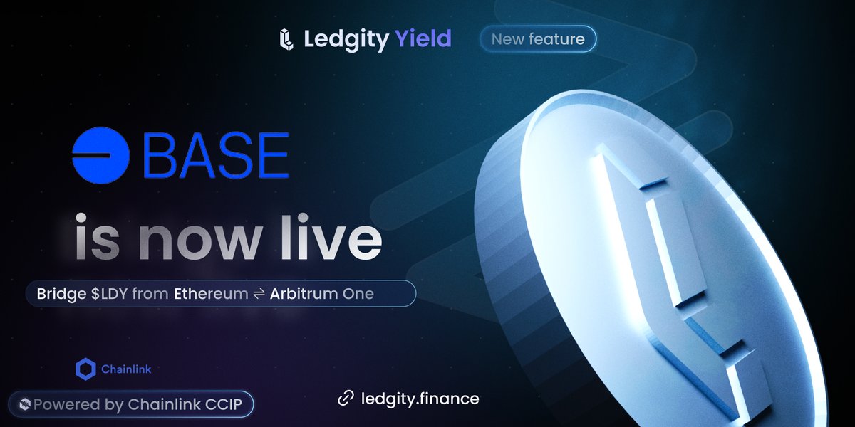 LedgityYield's tweet photo. Gm @Chainlink
#Ledgity is proud to be part of the Chainlink BUILD program!
We’re taking things to the next level new integration to bring full transparency and scalability to the protocol 🔗.
In Q1 2025, we rebuilt the architecture of our RWA protocol, deployed our new EURC vault backed by Revenue-Based Financing (90%) and On-chain strategy (10%).
We’ve launched on @Base, integrated #LDY with CCIP, and kicked off work with @Hedera to explore institutional opportunities.
@SonicLabs and more chains are in the works. The protocol is now live on @arbitrum , @LineaBuild , and @base , with more chains coming soon, bringing solid base APY to help DeFi loop with #LUSDC or #LEURC ! 🌐
All features will be added step by step, with CCIP going live on other chains soon!
Check https://t.co/xP2xYz7r9R, so easy to get Yield
#DeFi #RWA #Chainlink #Crypto #Transparency #Scalability #LDY