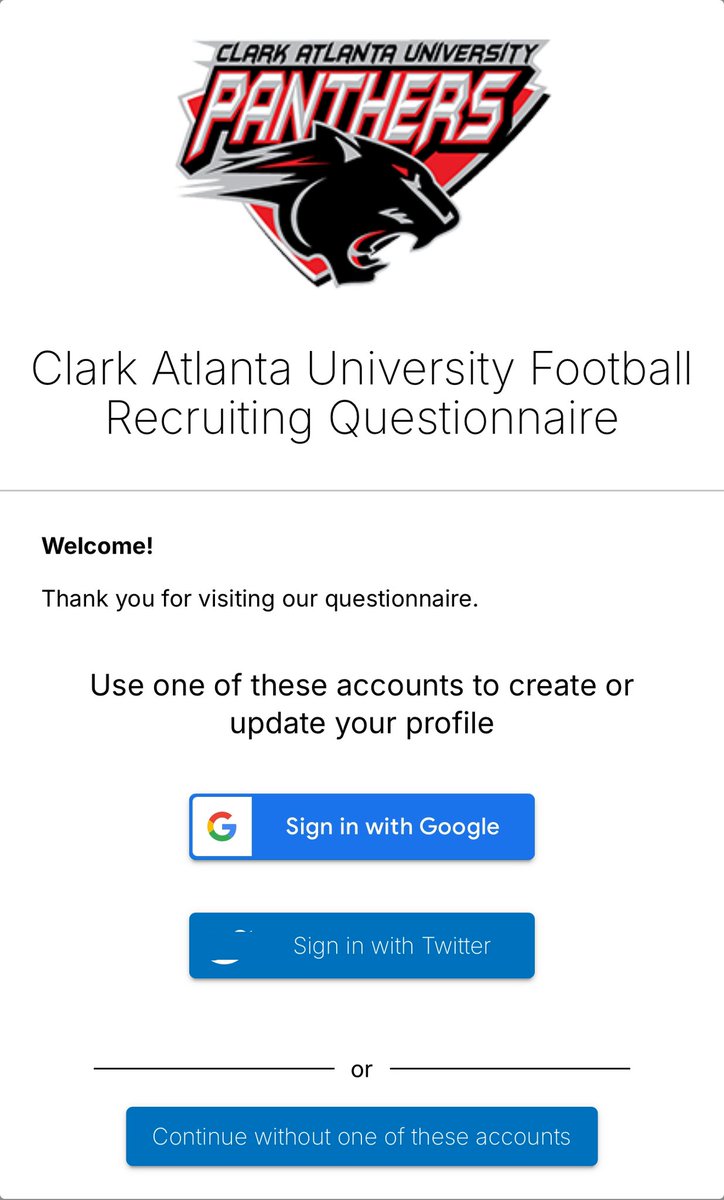 Mike Hayde (@coachmikehayde) on Twitter photo questionnaires.armssoftware.com/5ea180fcc0fb
We need our questionnaire filled out, transcripts emailed with NCAA ID, the full names of your guests, in order to be able
to come on unofficial or official visits. It can be updated as needed.
<a href="/CAU_Football/">Clark Atlanta Football</a> <a href="/CAUAthletics/">Clark Atlanta Panthers 🐾</a> <a href="/CAU/">Clark Atlanta Univ.</a> <a href="/teddyk95/">Teddy Keaton</a> <a href="/Cole2Coach/">L.C.COLE</a> questionnaires.armssoftware.com/5ea180fcc0fb
We need our questionnaire filled out, transcripts emailed with NCAA ID, the full names of your guests, in order to be able
to come on unofficial or official visits. It can be updated as needed.
<a href="/CAU_Football/">Clark Atlanta Football</a> <a href="/CAUAthletics/">Clark Atlanta Panthers 🐾</a> <a href="/CAU/">Clark Atlanta Univ.</a> <a href="/teddyk95/">Teddy Keaton</a> <a href="/Cole2Coach/">L.C.COLE</a>