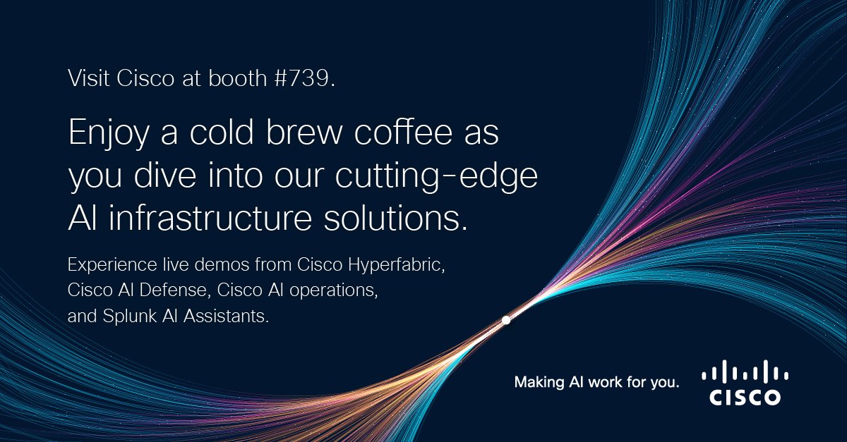 jflateau's tweet photo. Will we see you at #GTC25 this week? ☕ Stop by @Cisco booth #739 for your morning coffee and hands-on AI demos. Explore cutting-edge networking, security, and compute solutions—plus, get up close with the products powering our innovations. https://t.co/gRKhZhZU55 https://t.co/rlXSxt5I6n