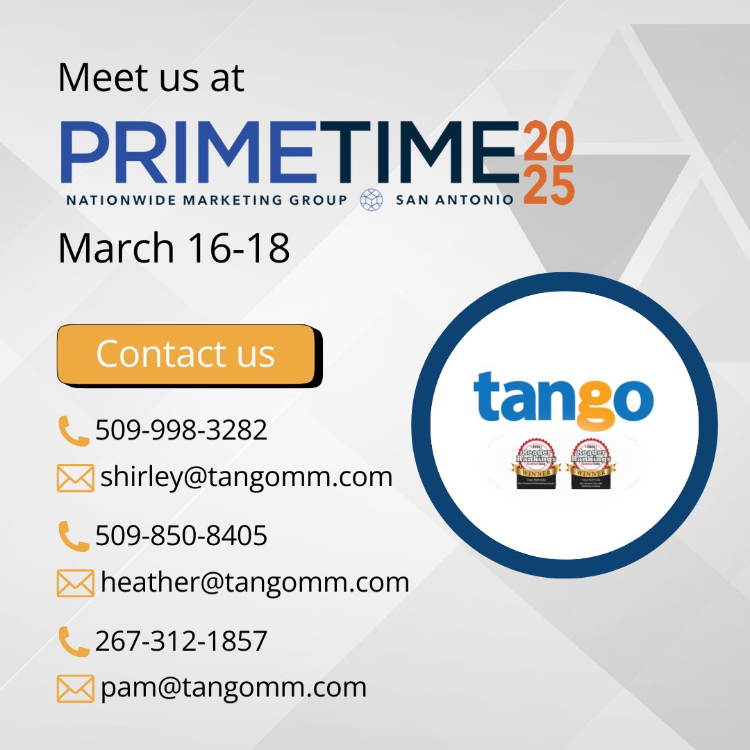 tangomm's tweet image. There is still time to swing by Booth 1155! 

#TangoMultimedia #marketing #advertising #Nationwide #NationwidePrimeTime