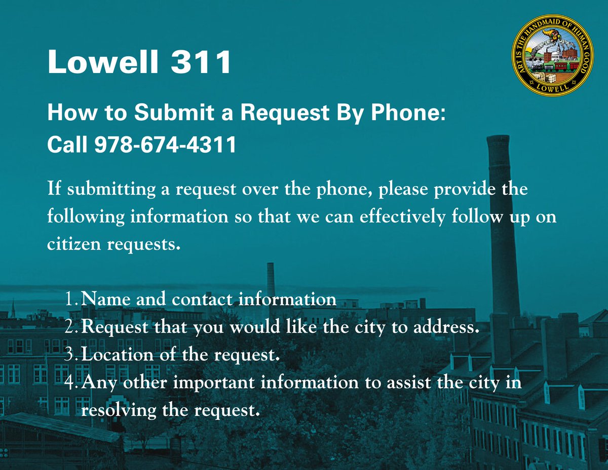Is your 311 Service Request submission failing on the iOS/Android app? With the new 311 Service Request System now available, we want to take the time to remind everyone that you must create a Lowell 311 account before you can make a request in the system. Here's how!