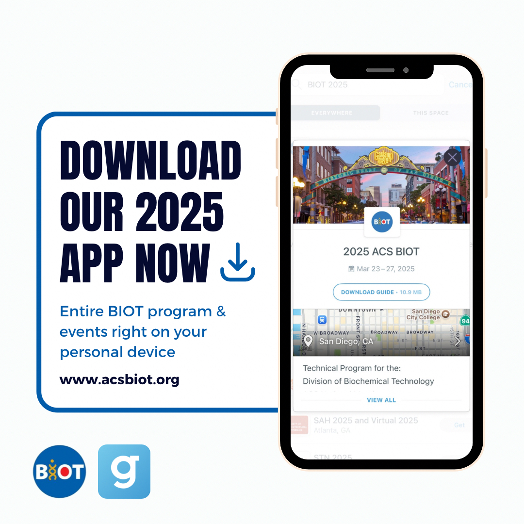 Our 2025 app is ready to download! 
1️⃣ go to guidebook.com/guides to download on your mobile device 
2️⃣ select “find guides” along the bottom 
3️⃣ search “BIOT 2025” and click “get” 
4️⃣ start bookmarking your favorite sessions for BIOT 2025!