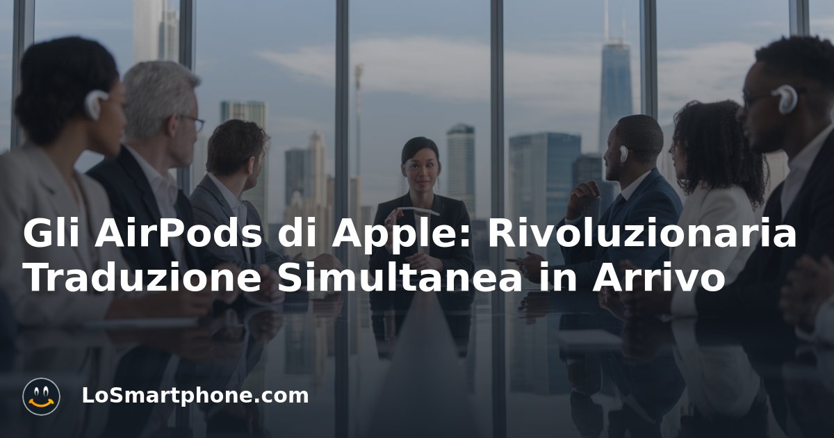LoSmartphone's tweet photo. Apple rivoluziona la comunicazione globale! Con iOS 19 nel 2025, gli AirPods offriranno traduzione simultanea, abbattendo le barriere linguistiche. Pronti a parlare con il mondo con un semplice tocco? Come cambierà il vostro modo di comunicare? #AppleInnovation #TechRevolution https://t.co/NradW89zSU