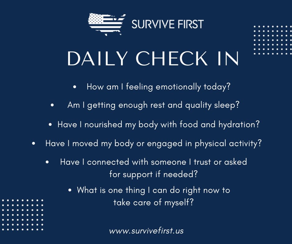 First responders are always taking care of others, but how often do you check in with yourself? A quick mental health check-in can help you stay grounded and resilient.  Your well-being matters. Take a moment, check in, and make time for self-care.