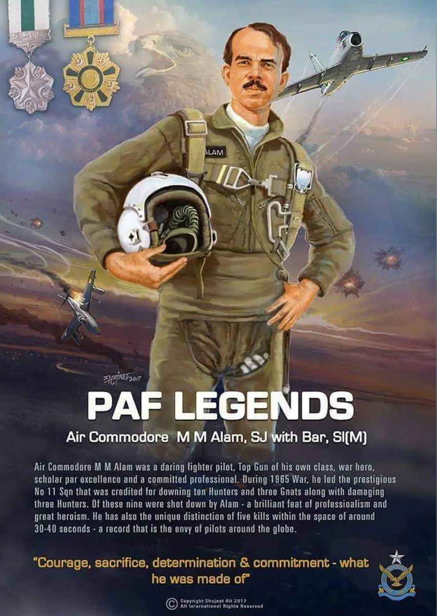 Saju__302's tweet image. Today we honor the memory of Air Commodore MM Alam, a true legend of the Pakistan Air Force. His courage &amp;amp; sacrifice will never be forgotten. 🇵🇰✈️⚔️
#MMAlam #PakistanAirForce