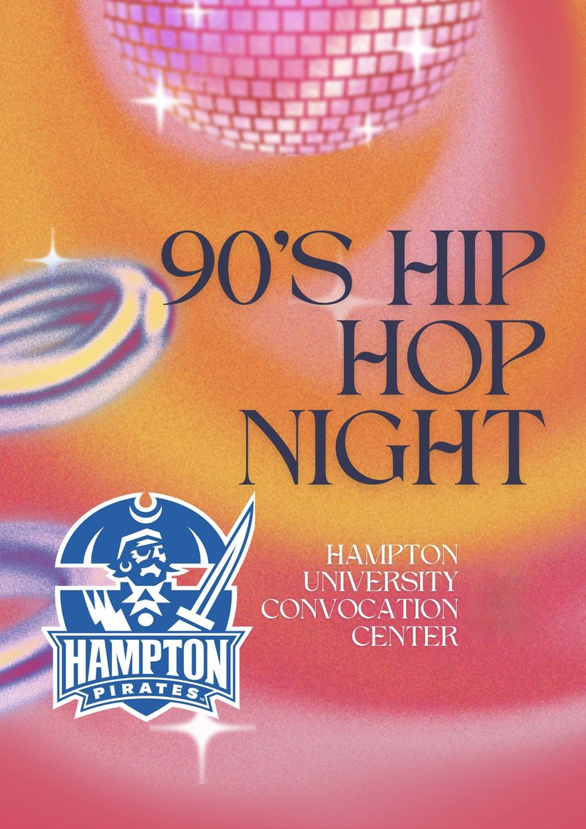 March Madness Throwback Night is coming! 🏀🔥

2000s vibes, high energy hoops, a special halftime show by The Crimsons, and a 50-inch TV giveaway! 📺🎟️

Get ready…Convo will be lit! 👀 #MarchMadness #GoPirates #TheStandard #HamptonBasketball