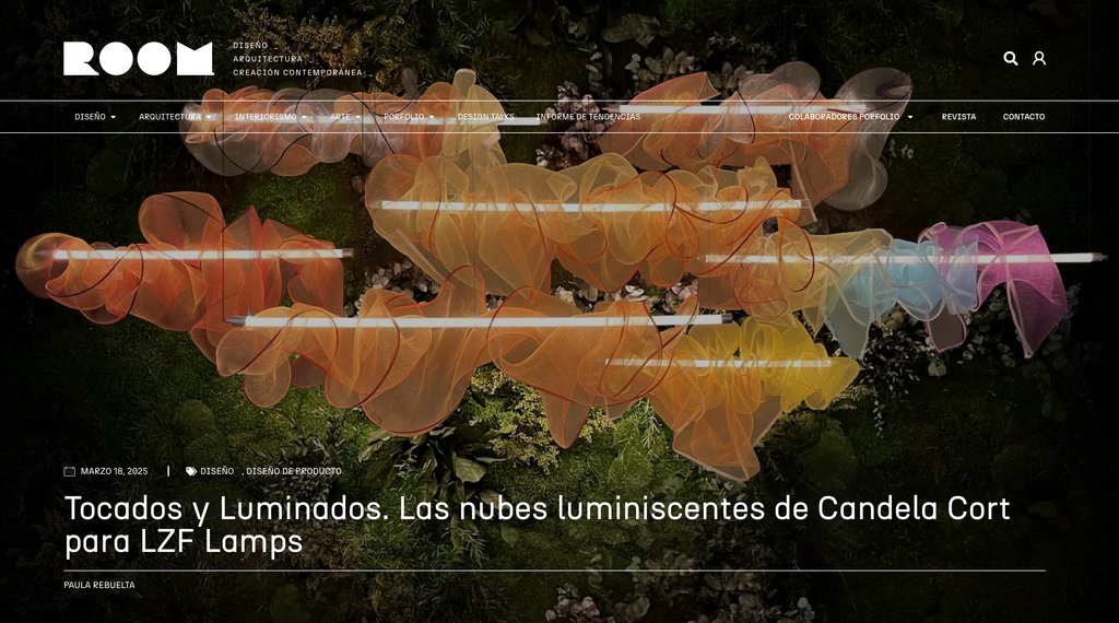 Estamos "InaRoomados" con la ultima publicación en Room. 
Gracias por el apoyo!! Much Love
roomdiseno.com/tocados-y-lumi…
#RoomDiseño #MadridDesignFestival #LZFLamps #CandelaCort #TheCloud #WoodTouchedByLight #DesignLighting