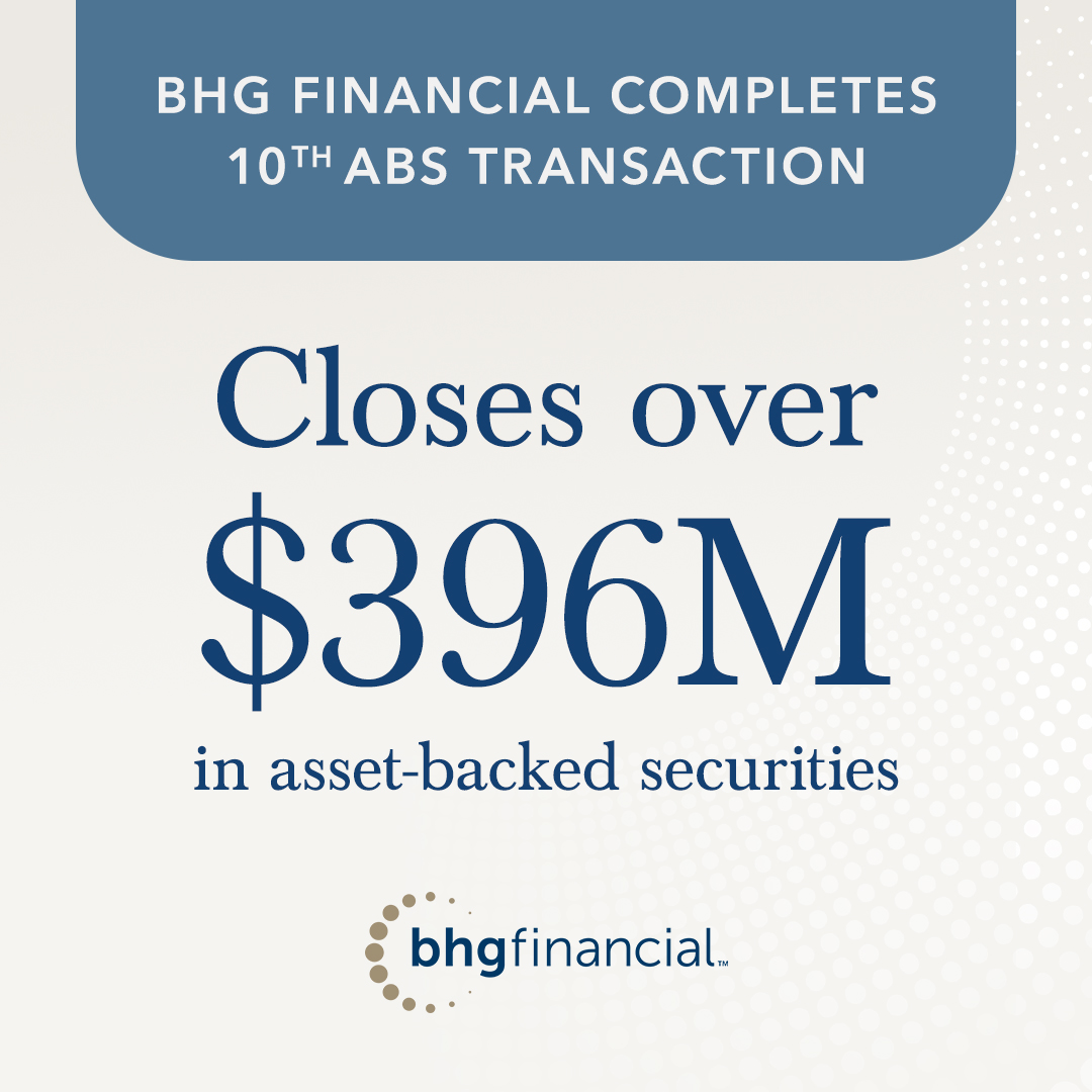 Today we announced the closing of BHG 2025-1CON, a $396M asset-backed securities transaction. This marks the tenth ABS transaction since the start of our securitization program in 2020. We'll continue to expand access to competitive financing.

More ➡️ newswire.com/news/bhg-finan…