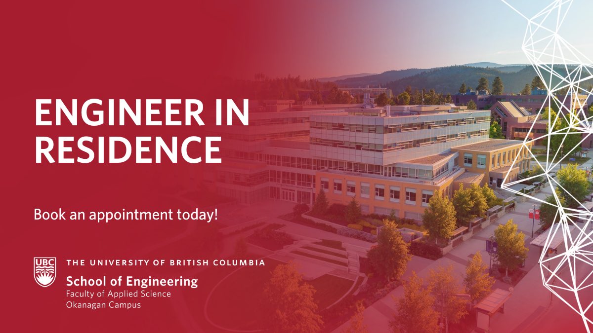 #UBCO Engineering students, book your apt. and chat with a mentor at EiR tomorrow, Weds. March 19. Time slots are still available. This program brings together students and industry experts for 1:1 mentorship and insights. tinyurl.com/yfjsc3e2