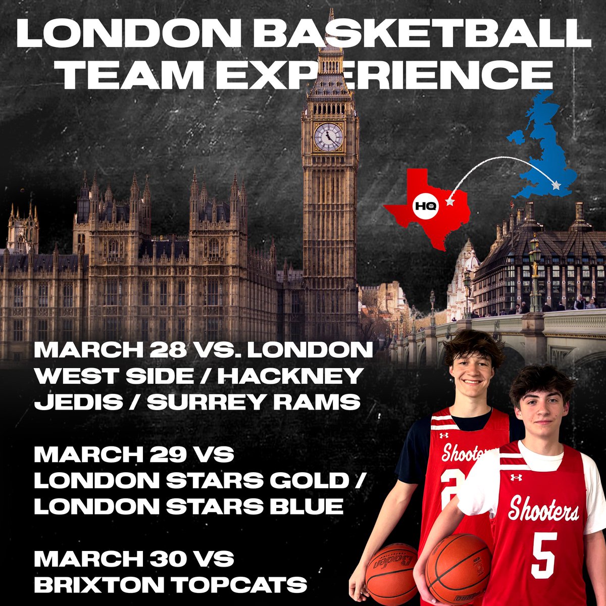 Justin Lovvorn (@justinlovvorn) on Twitter photo Very excited to take a group of our <a href="/Shooters_HQ/">Shooters HQ</a> players across the pond next week for a once-in-a-lifetime experience of hooping in London against local clubs & seeing the city! 🇬🇧🏀 Very excited to take a group of our <a href="/Shooters_HQ/">Shooters HQ</a> players across the pond next week for a once-in-a-lifetime experience of hooping in London against local clubs & seeing the city! 🇬🇧🏀