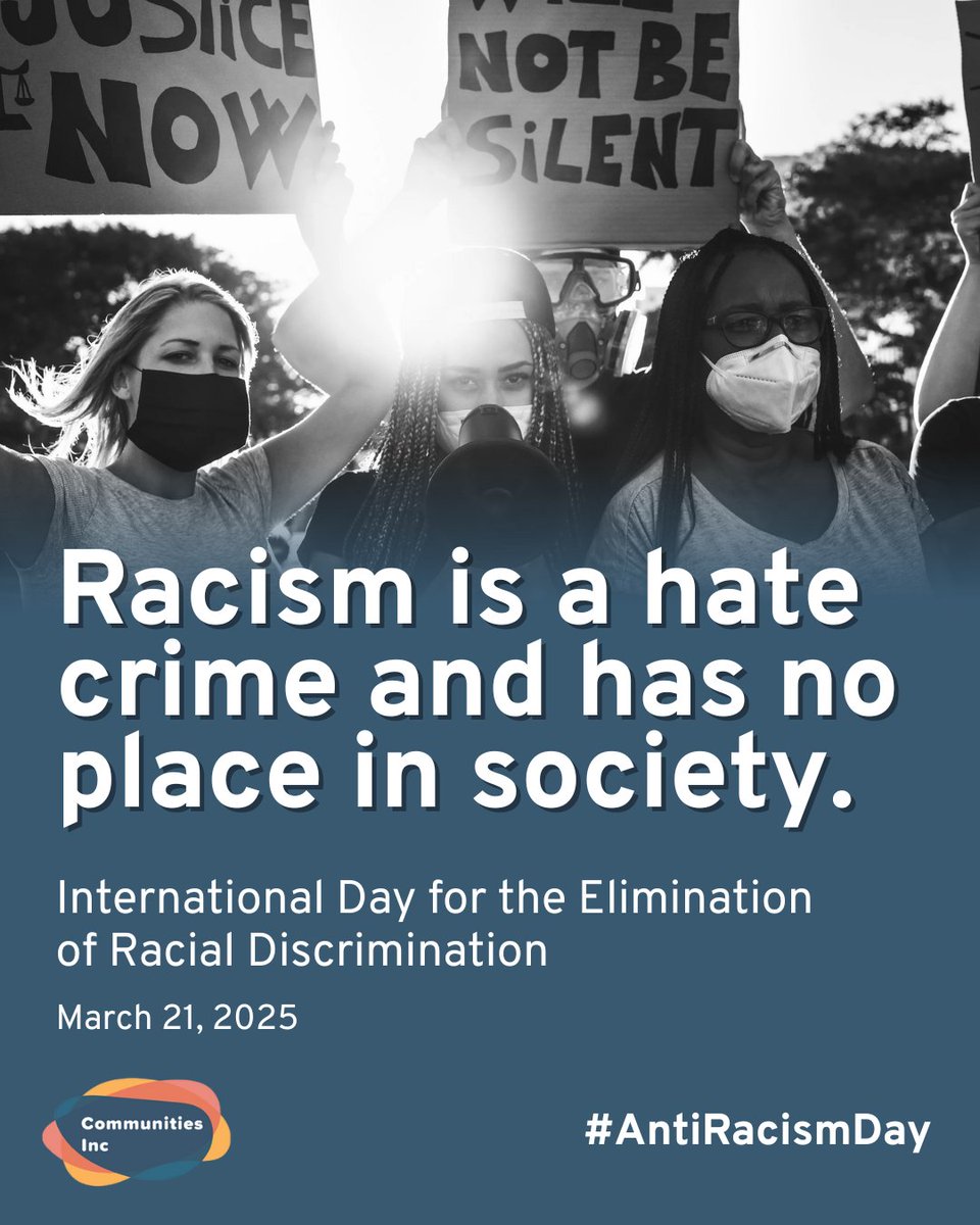 Discrimination persists in systems, interactions, and policies that harm marginalised communities.

From overt acts of hate to subtle micro-aggressions, racism takes many forms.

#InternationalDayForTheEliminationOfRacialDiscrimination #AntiRacismDay #Racism #HateCrime